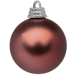 Boules De Noël Mates 6 Cm Mauves, 24 Boules-DecoWoerner Outlet