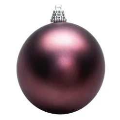 Boules De Noël Mates, 8 Cm, Pourpres, 12 Boules-DecoWoerner New