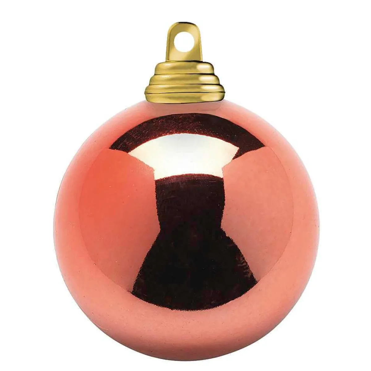 Boules De Noël Cuivré Brillant En Plastique Difficilement Inflammable, 6 Cm Ø - 24 Pièces-DecoWoerner Discount