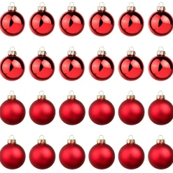 Boules De Noël s En Verre 6 Cm Ø - 24 Pièces-DecoWoerner Sale
