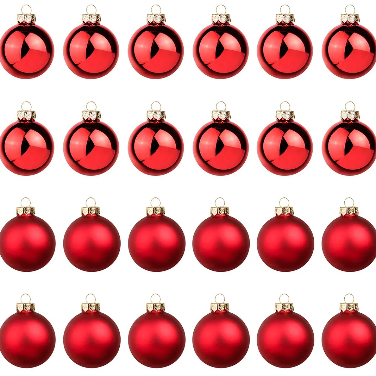 Boules De Noël s En Verre 6 Cm Ø - 24 Pièces-DecoWoerner Sale
