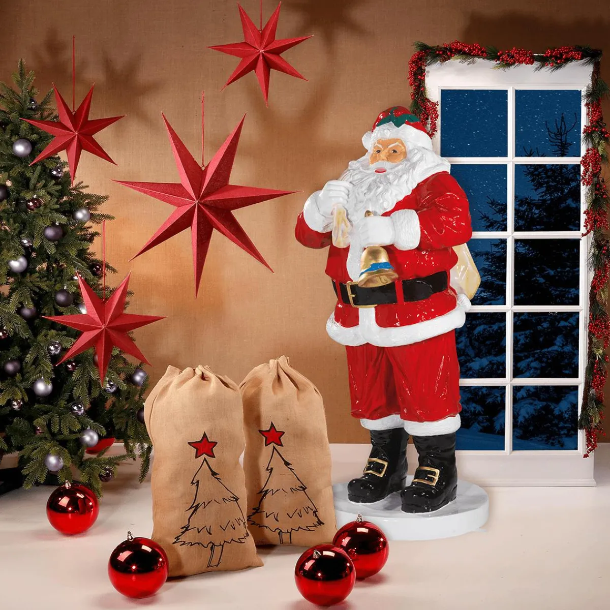 Boules De Noël s Et Brillantes En Plastique Ignifugé 6 Cm Ø - 24 Pièces-DecoWoerner Outlet