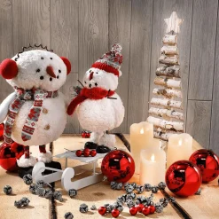 Boules De Noël s Et Brillantes En Plastique Ignifugé 6 Cm Ø - 24 Pièces-DecoWoerner Outlet