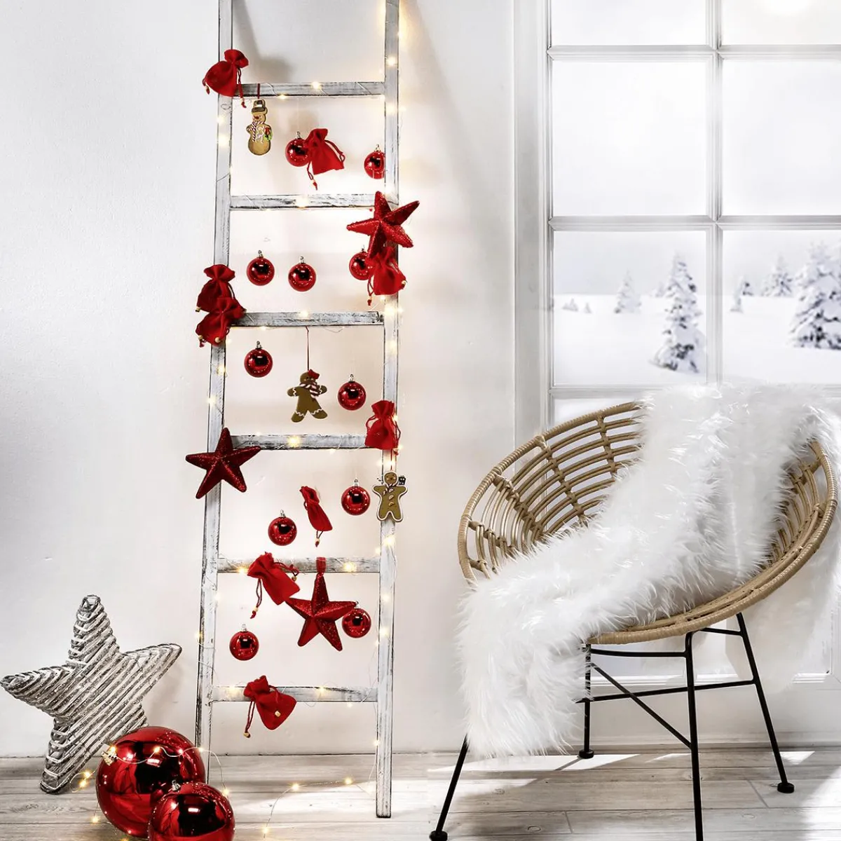 Boules De Noël s Et Brillantes En Plastique Ignifugé 6 Cm Ø - 24 Pièces-DecoWoerner Outlet