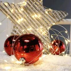 Boules De Noël s Et Brillantes En Plastique Ignifugé 6 Cm Ø - 24 Pièces-DecoWoerner Outlet