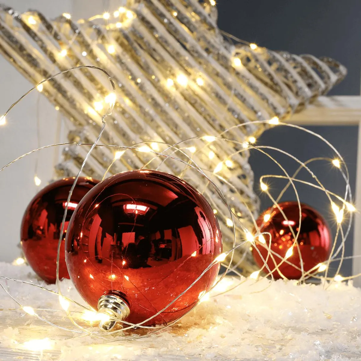 Boules De Noël s Et Brillantes En Plastique Ignifugé 6 Cm Ø - 24 Pièces-DecoWoerner Outlet