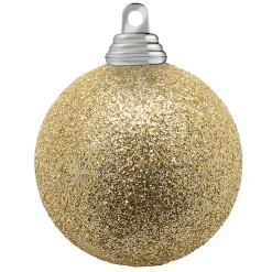 Boules De Noël Scintillantes En Plastique Champagne-DecoWoerner Clearance
