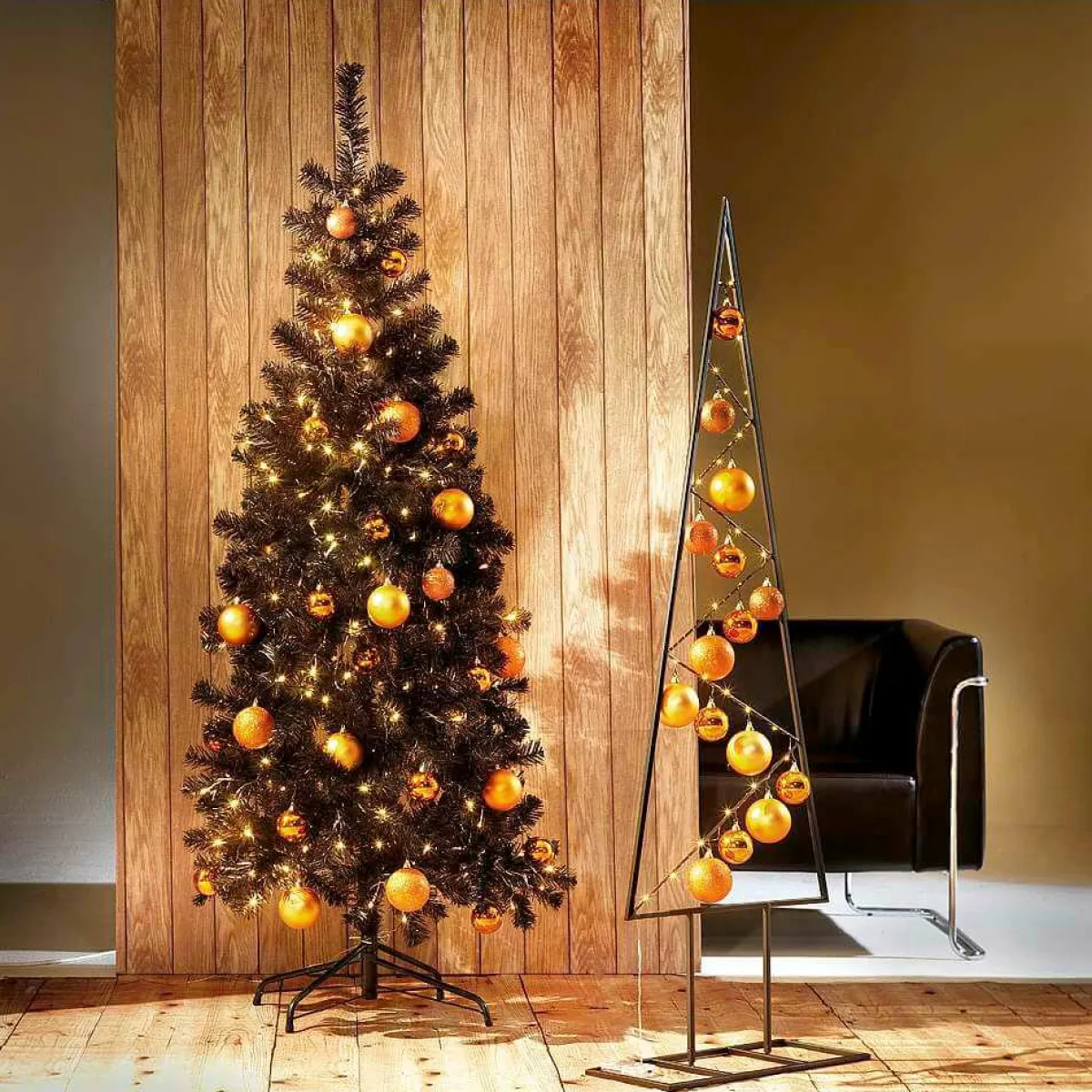 Boules De Noël Scintillantes En Cuivre En Plastique, 6 Cm Ø - 6 Pièces-DecoWoerner Clearance