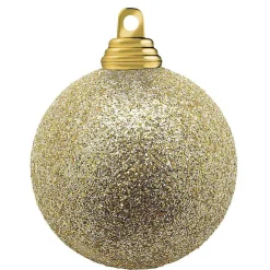 Boules De Noël Scintillantes Au Champagne En Plastique, 8 Cm Ø - 6 Pièces-DecoWoerner New