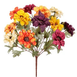 Bouquet De Fleurs Artificielles Zinnias, Haut. 37 Cm-DecoWoerner Discount