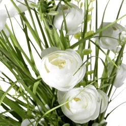 Bouquet De Gaz Artificiel Avec Fleurs Blanches 70 Cm-DecoWoerner Outlet