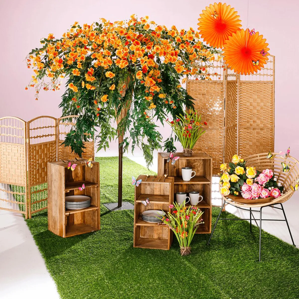 Bouquet D'herbe Décorative Mélange De Fleurs 45 Cm-DecoWoerner Sale