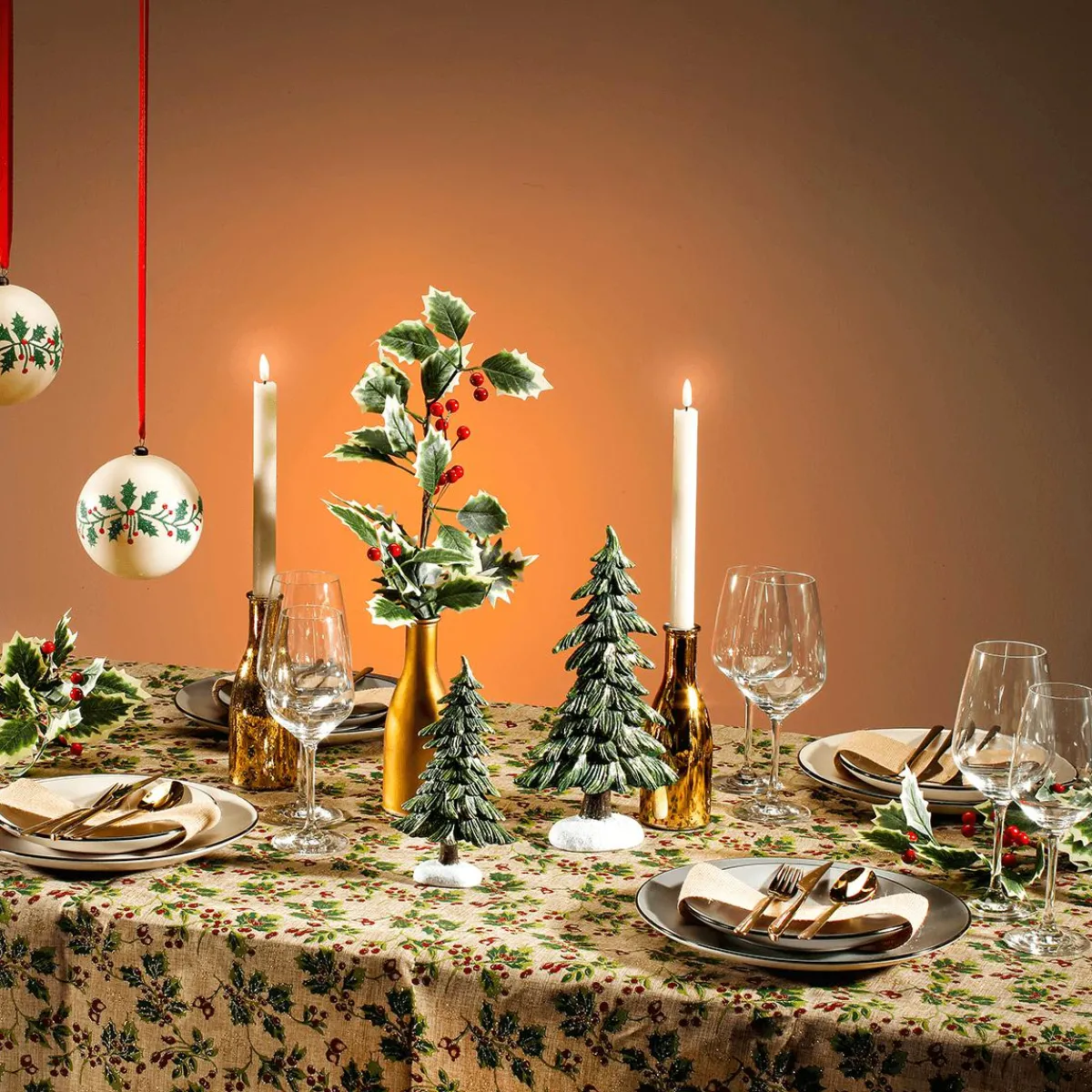 Branche De Houx Avec Baies 47 Cm 2er Set-DecoWoerner Sale