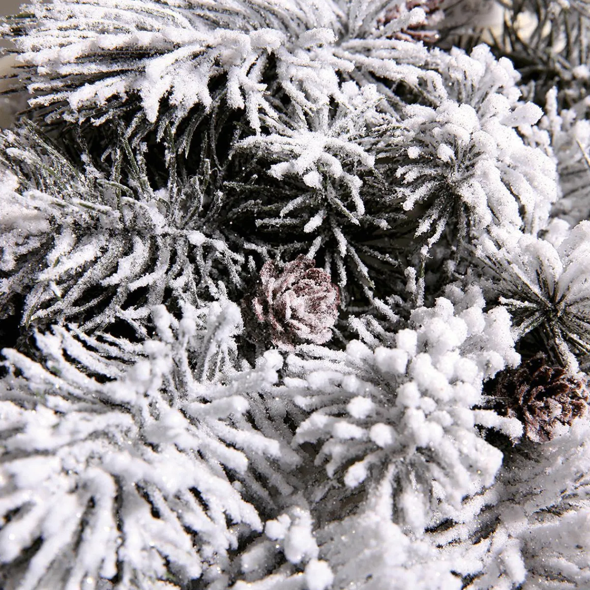 Branche De Sapin Enneigée Avec Pommes De Pin-DecoWoerner Discount