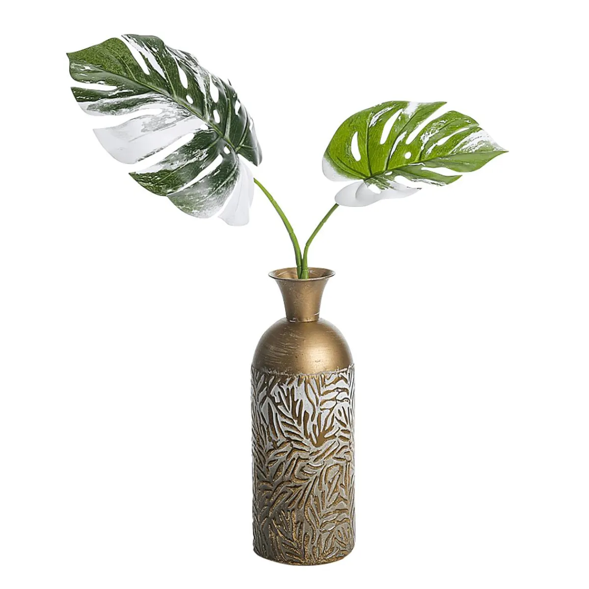 Branche Feuillue Artificielle De Monstera Deliciosa Albo Variegata 85 Cm-DecoWoerner Discount