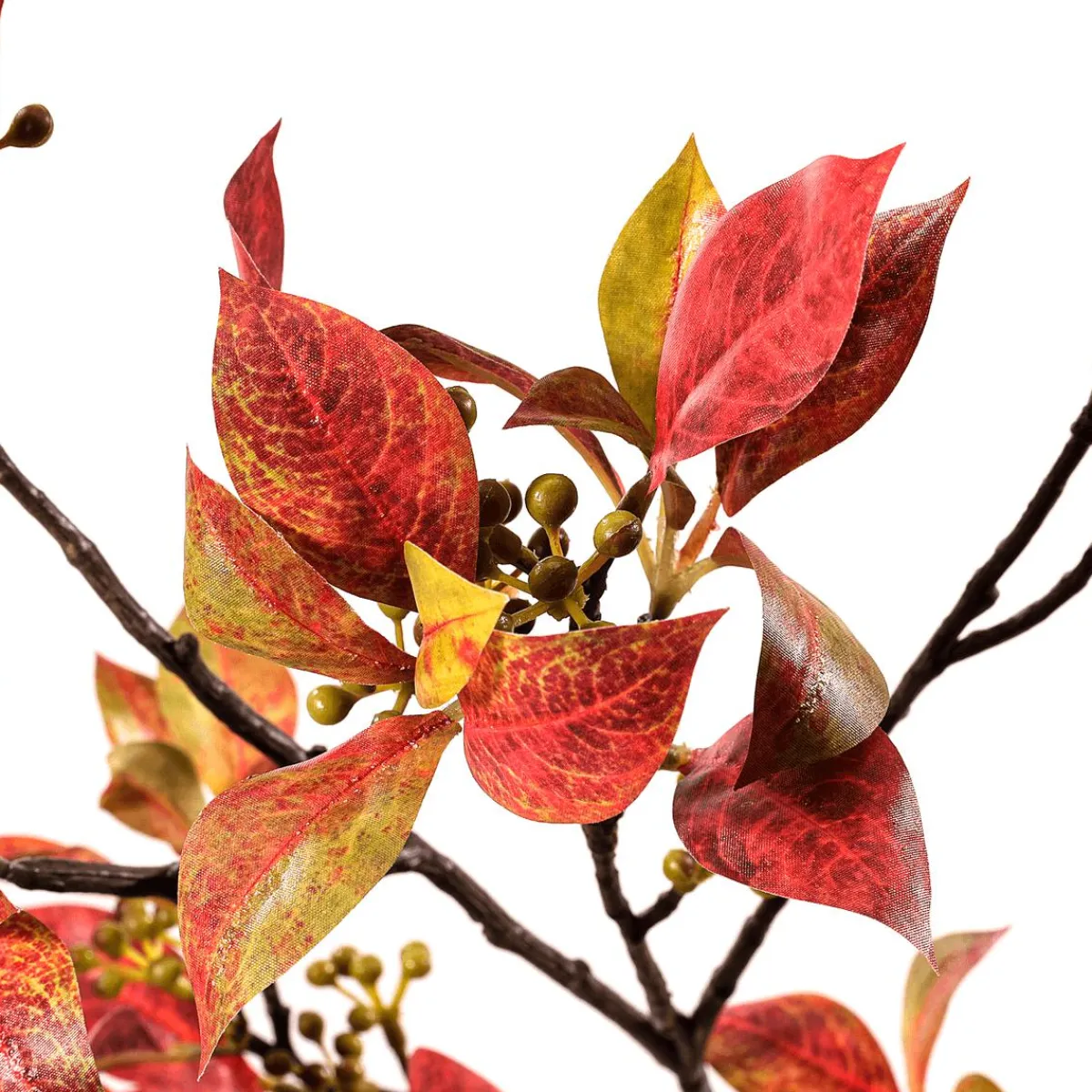 Branche Feuillue Automnale Avec Baies 114 Cm Brun-DecoWoerner Best