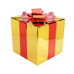 Cadeau De Noël 30 Cm Avec Ruban Rouge-DecoWoerner New