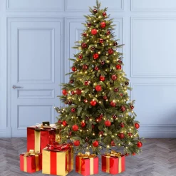 Cadeau De Noël 30 Cm Avec Ruban Doré-DecoWoerner Best