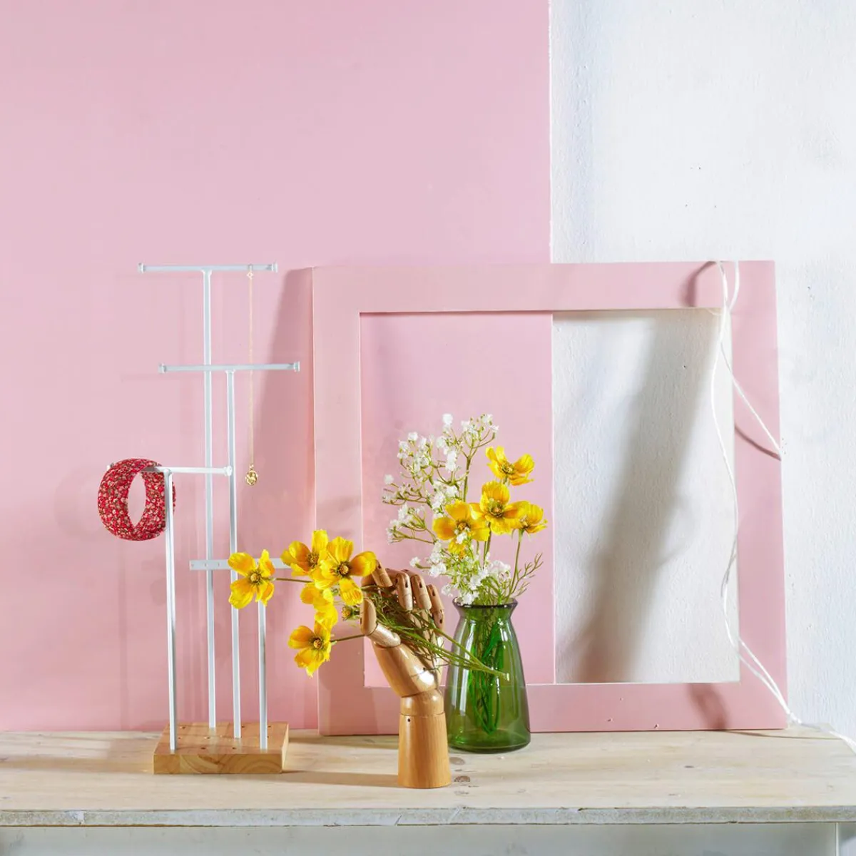 Cadre Décoratif Avec Panneau 50 X 50 Cm /jaune Pastel-DecoWoerner Outlet