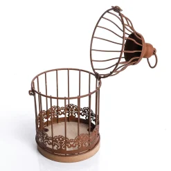 Cages D'oiseaux Décoratives Aspect Rouille 11 X 24 Cm & 14,50 X 35 Cm-DecoWoerner Sale