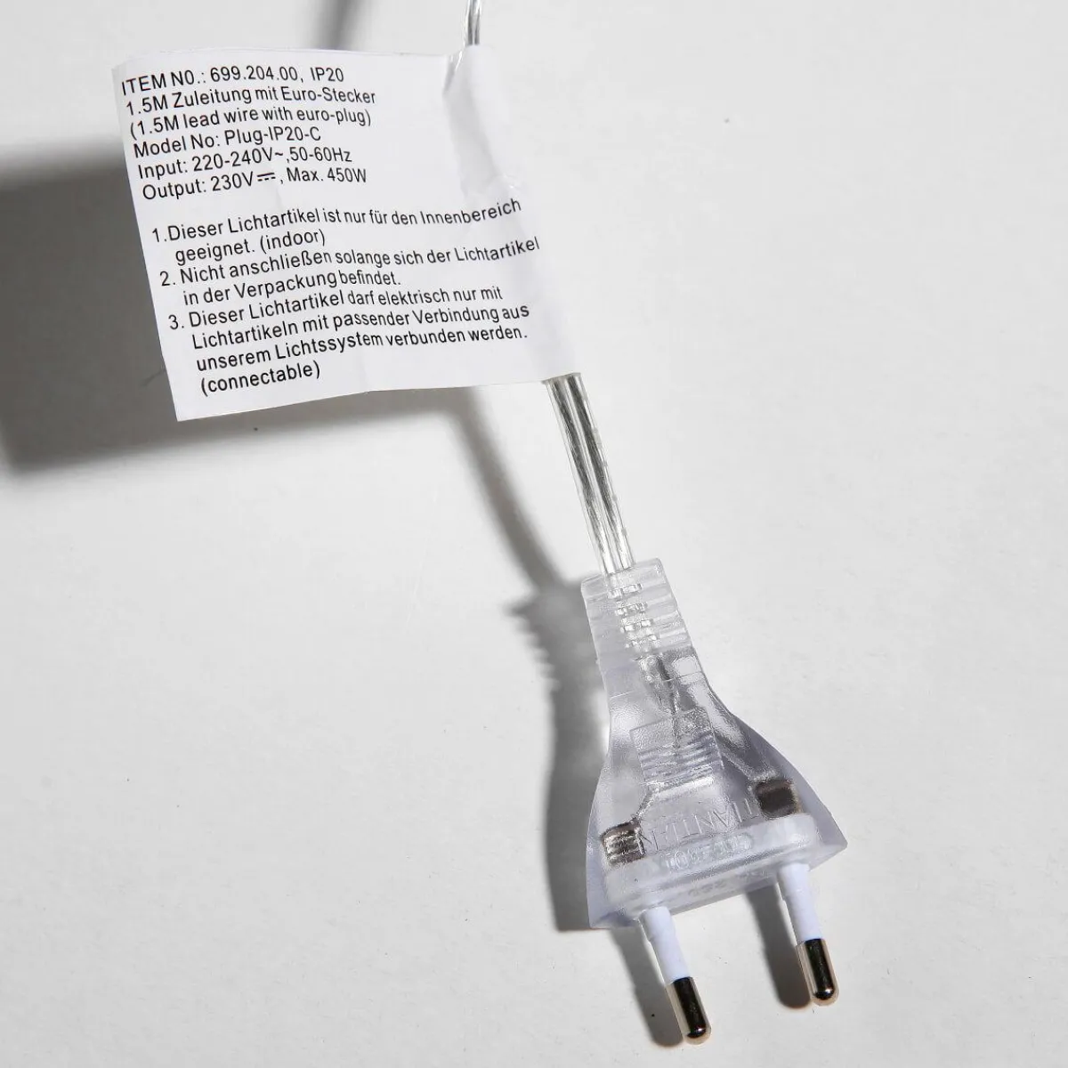 Câble D’alimentation Pour Produits à LED Système IP 20, Transparent-DecoWoerner Discount