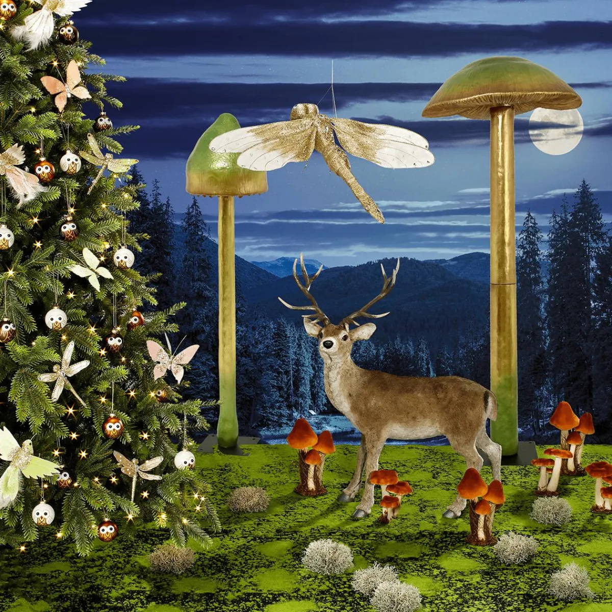 Cerf Animal Décoratif Avec Bois 83 X 40 X 90 Cm (L X L X H)-DecoWoerner Online