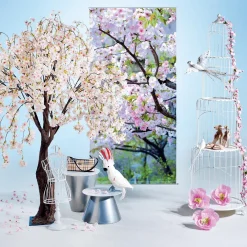 Cerisier à Fleurs Artificiel Blanc, 150 Cm-DecoWoerner Clearance