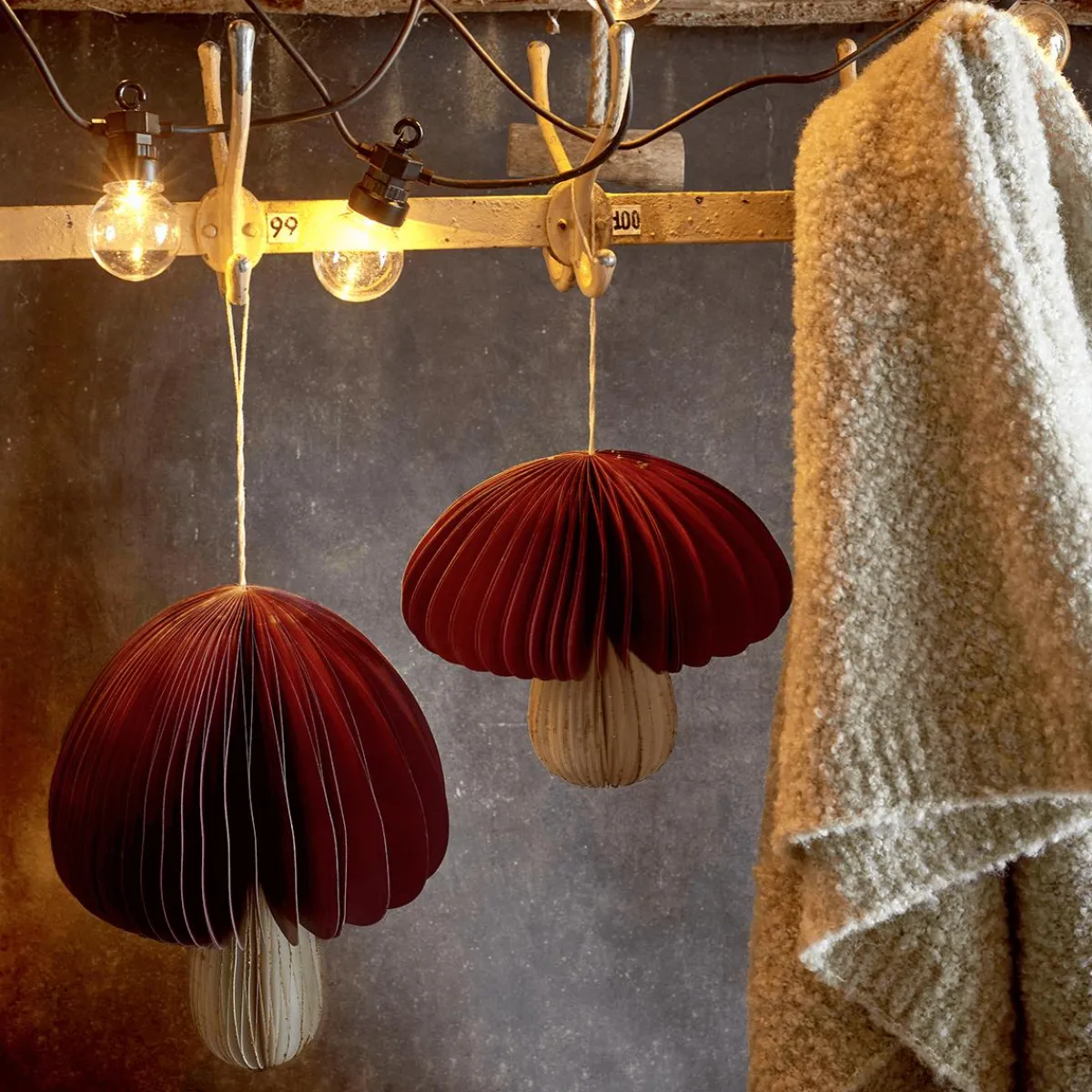 Champignons Décoratifs En Papier Nid D'abeille Deluxe-DecoWoerner Clearance