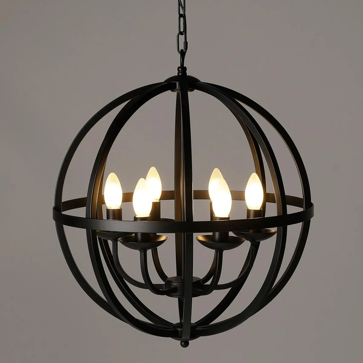Chandelier Boule En Métal-DecoWoerner Online
