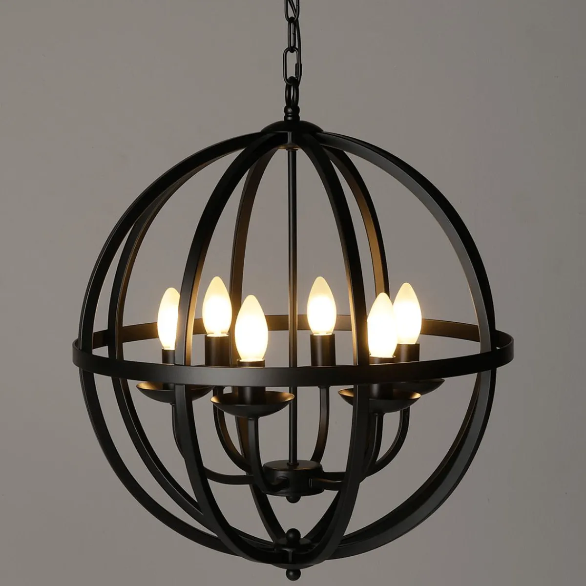 Chandelier Boule En Métal-DecoWoerner Online