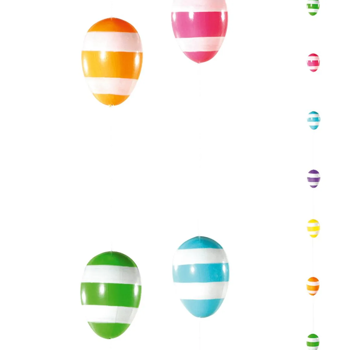 Chaîne D’œufs De Pâques Déco à Rayures 160 Cm-DecoWoerner