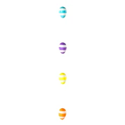 Chaîne D’œufs De Pâques Déco à Rayures 160 Cm-DecoWoerner