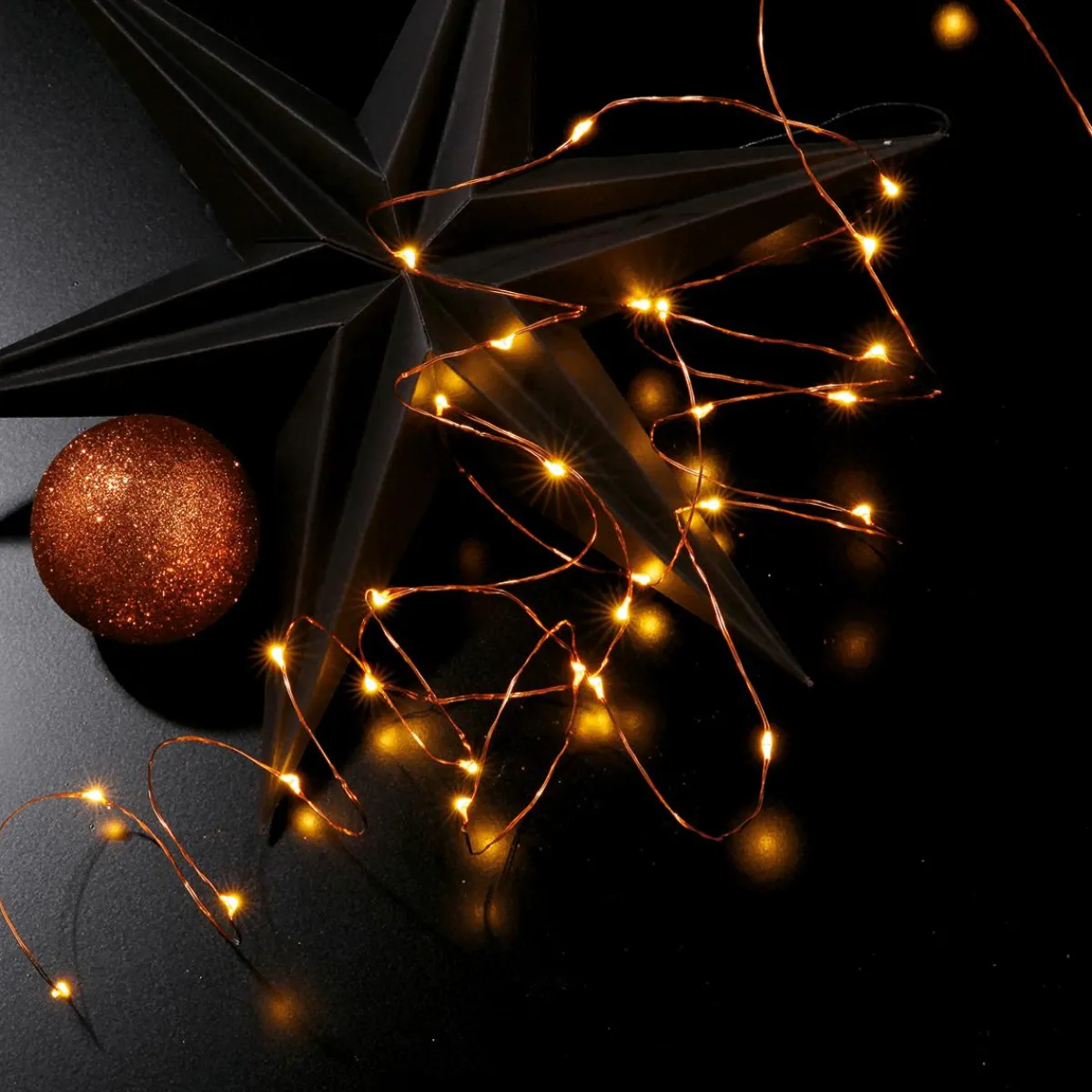 Chaîne Lumineuse à Fil à LED Sur Pile Pour L’int., 50 LED, 5 M-DecoWoerner Outlet