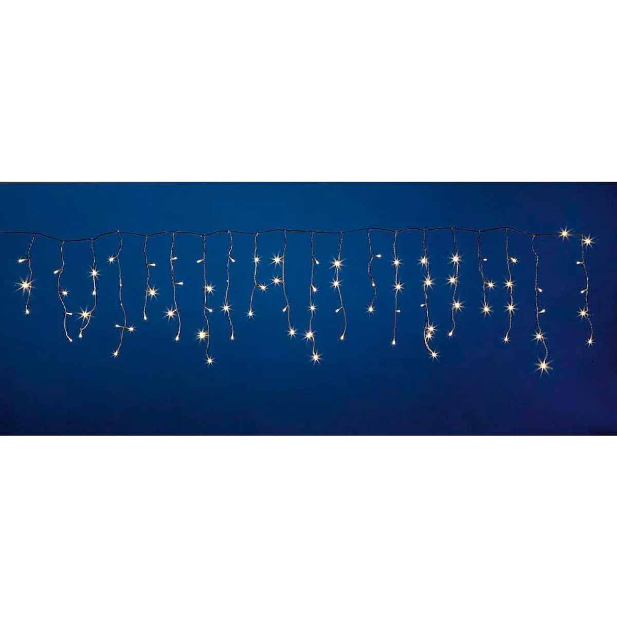 Chaîne Lumineuse Pluie Verglaçante 24 V Pour L’int., LED Chaude, Câble Blanc PVC, 200 X 100 Cm-DecoWoerner