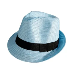 Chapeau De Paille Clair Avec Ruban Noir 30 X 25 X 15 Cm (L X L X H)-DecoWoerner Online