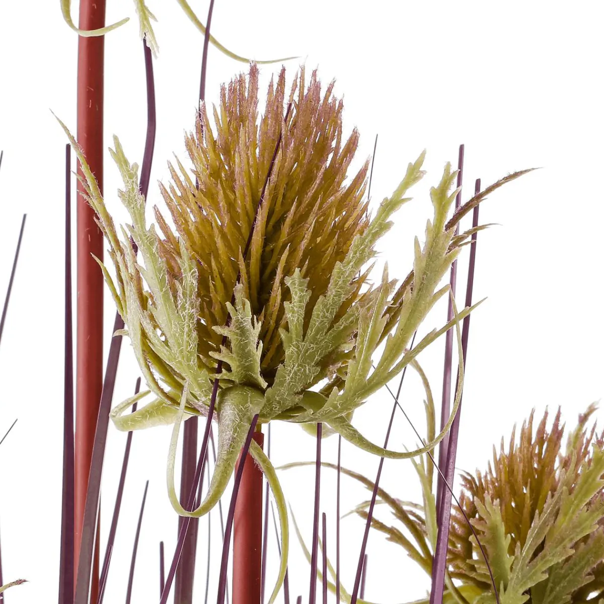 Chardon Artificiel Avec 5 Fleurs 69 Cm De Haut 17 Cm De Ø-DecoWoerner Sale