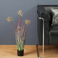 Chardon Artificiel Avec 5 Fleurs 69 Cm De Haut 17 Cm De Ø-DecoWoerner Sale