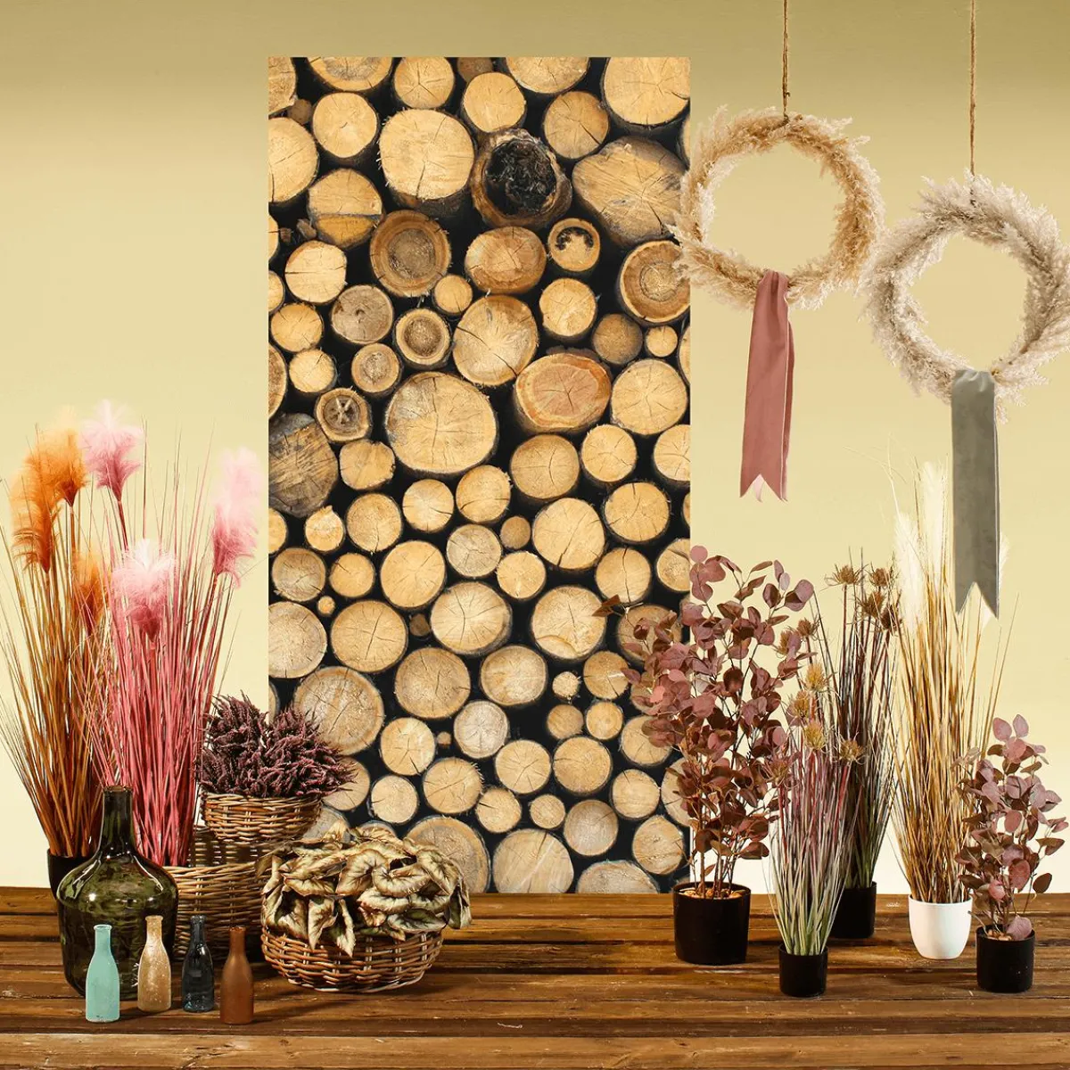 Chardon Artificiel Avec 5 Fleurs 69 Cm De Haut 17 Cm De Ø-DecoWoerner Sale