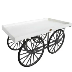 Chariot De Marché Blanc Avec Base e-DecoWoerner Clearance