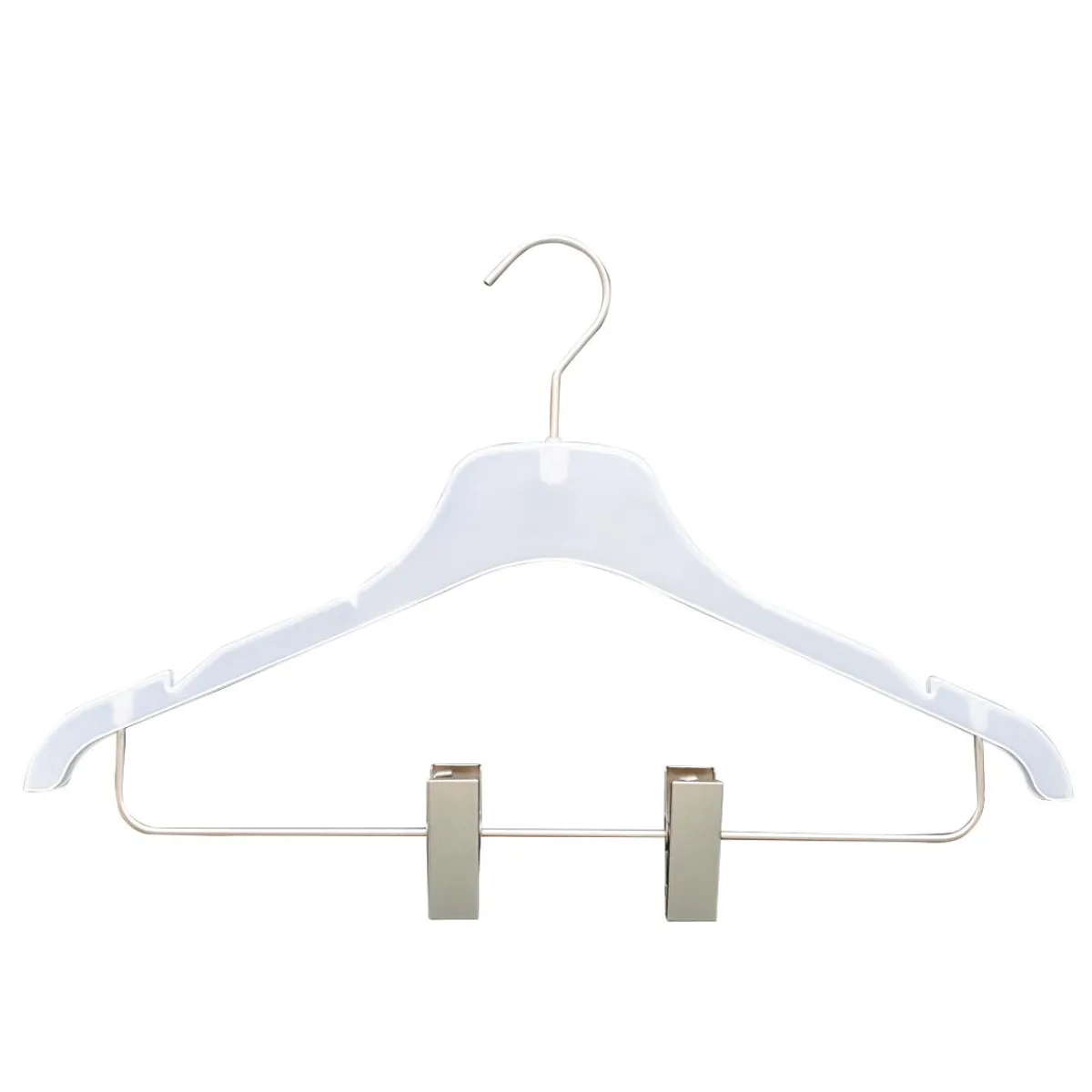 Cintre 42 Cm Frosted Avec Encoches Et Barrette De Fixation 50 Pièces-DecoWoerner Hot