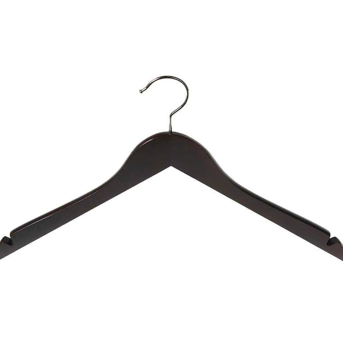 Cintre En Bois Avec Encoches, Recourbé 45 Cm Wengé-DecoWoerner Discount