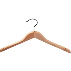 Cintre En Bois, Avec Encoches, Recourbé 45 Cm, 1 Carton A´50 Pces-DecoWoerner Discount