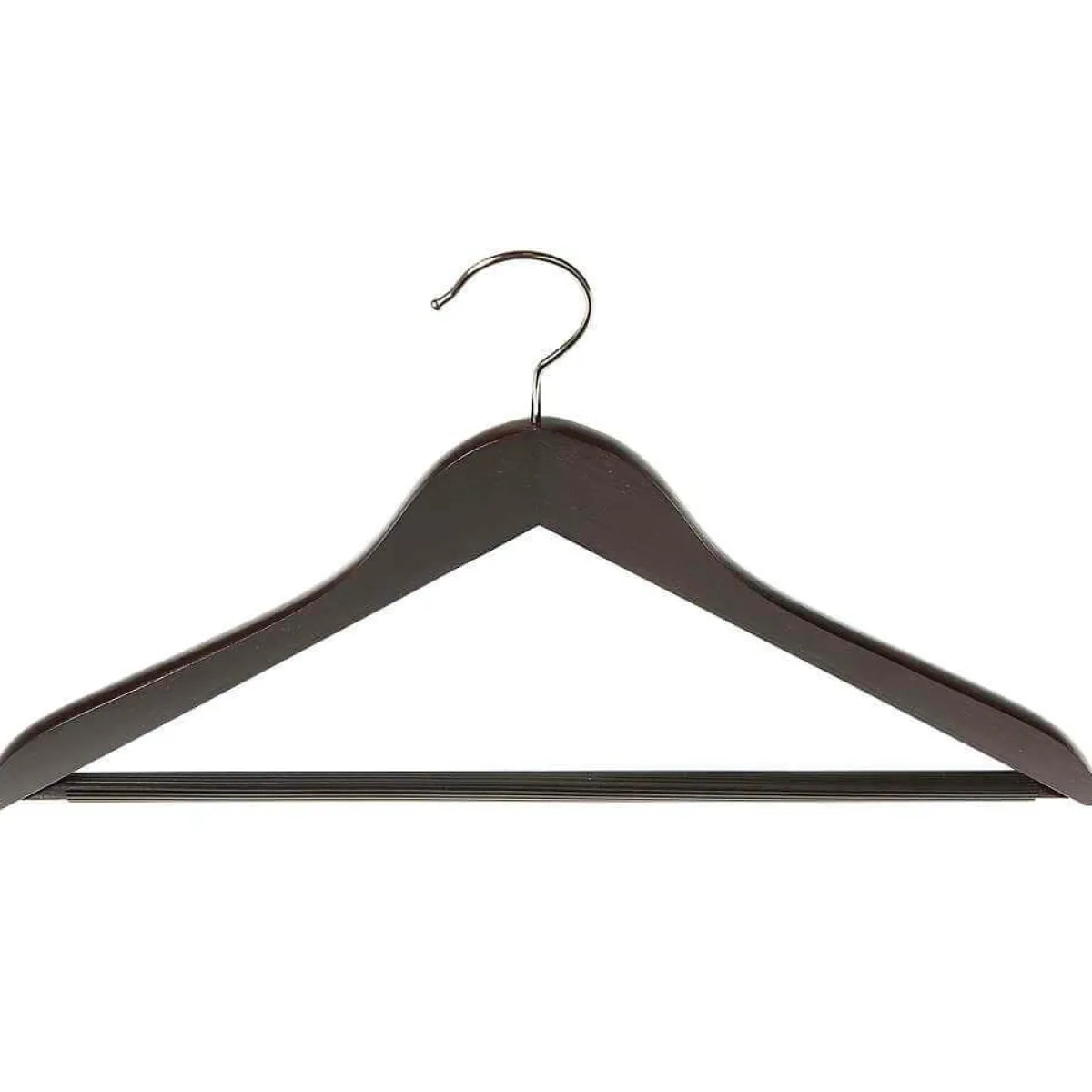 Cintre En Bois Avec Traverse, Recourbé 45 Cm Wengé-DecoWoerner Outlet