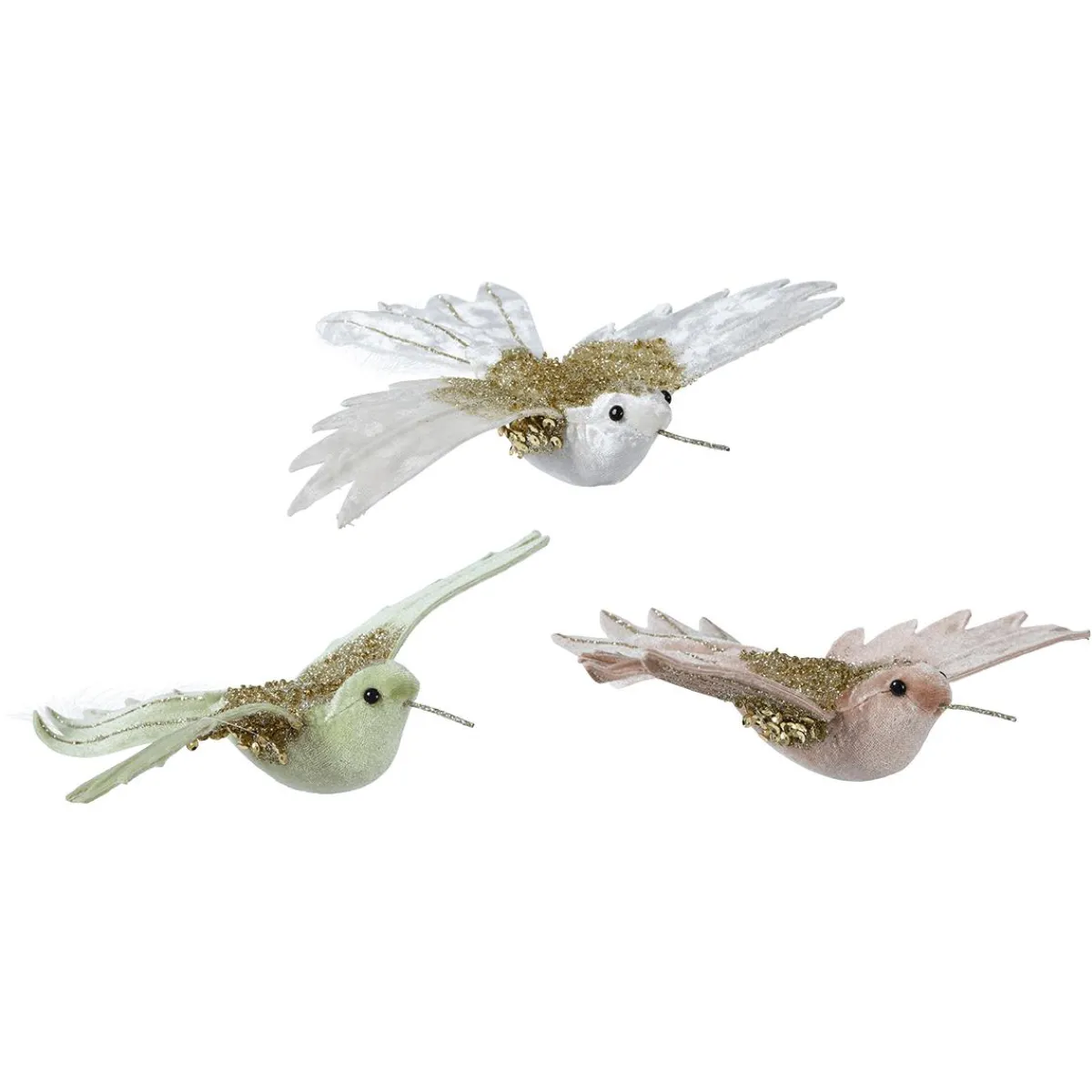 Colibris Artificiels Avec Clip 23 Cm, 3 Pièces-DecoWoerner Discount