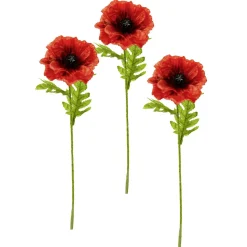 Coquelicot Artificiel 3 Pcs. Set En-DecoWoerner Best