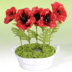 Coquelicot Artificiel 3 Pcs. Set En-DecoWoerner Best