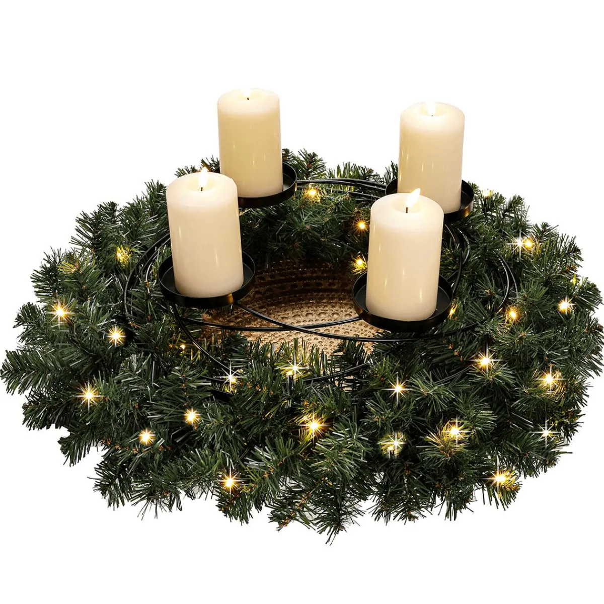 Coupe Décorative En Bois Laqué Or Ø 49 Cm Avec Décorations-DecoWoerner Sale