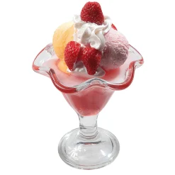 Coupe De Glace Fraise Aliment Factice 21 Cm-DecoWoerner New