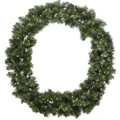 Couronne De Sapin Artificielle Avec LED Blanc Chaud IP44, 60 Cm Ø-DecoWoerner Hot