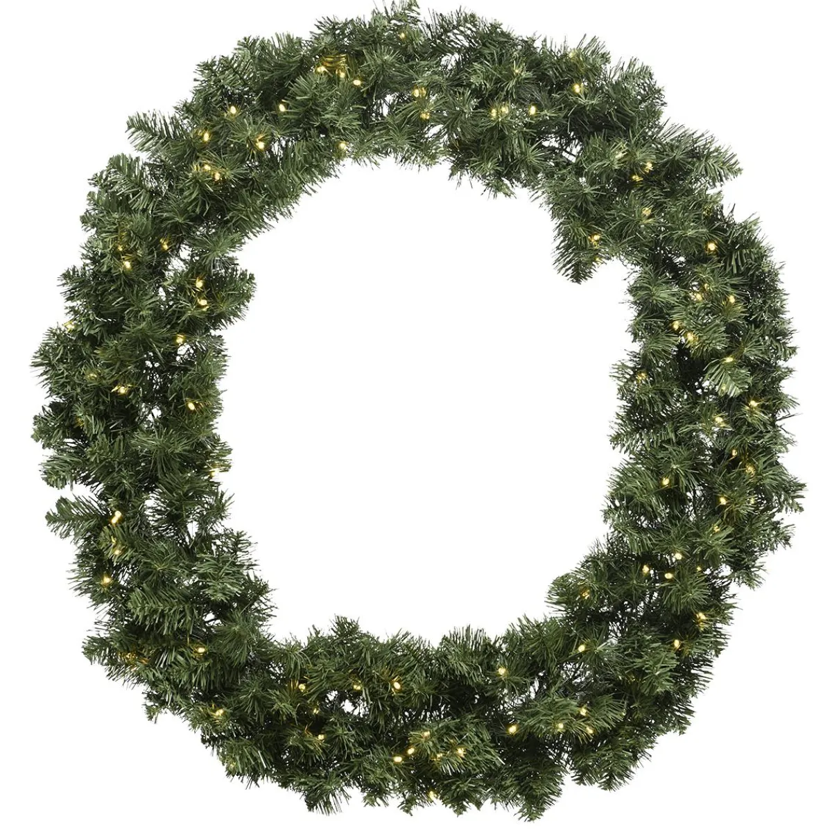 Couronne De Sapin Artificielle Avec LED Blanc Chaud IP44, 60 Cm Ø-DecoWoerner Hot